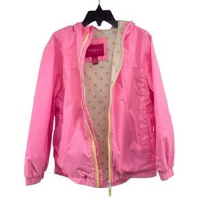 London Fog Girls Pink Hooded Packable Lightweight Water Resistant Jacket Size 7